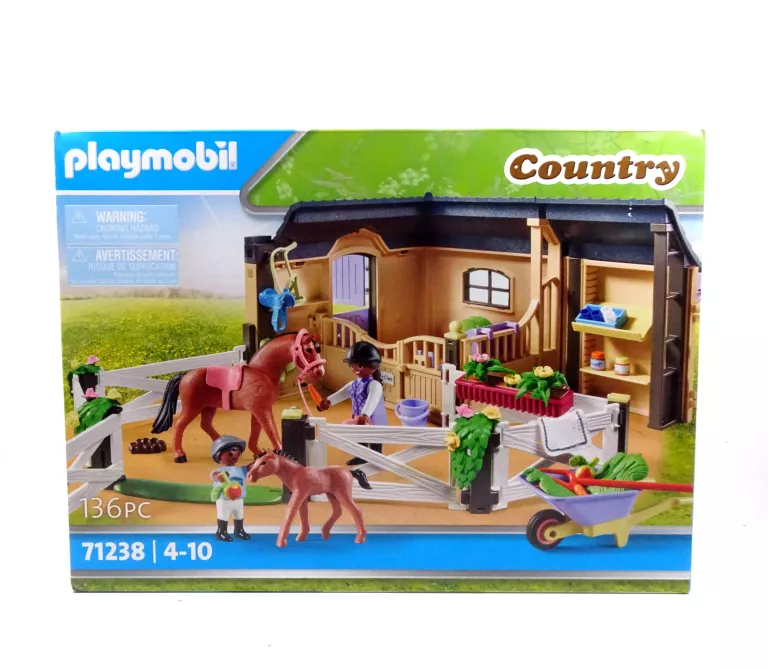 KLOCKI PLAYMOBIL 71238 STAJNIA DLA KONI COUNTRY, Klocki konstrukcyjne