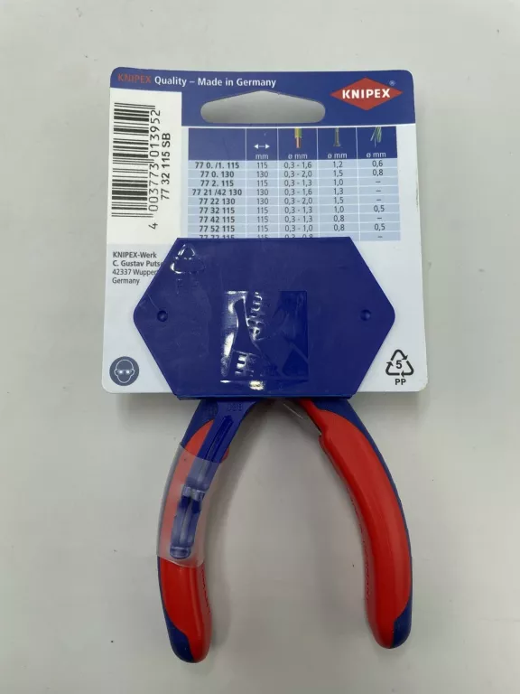 KNIPEX SZCZYPCE TNĄCE BOCZNE 115MM 77 32 115