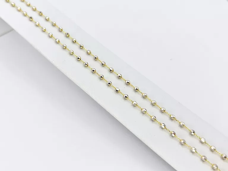 ZŁOTY ŁAŃCUSZEK KULKI - 585 14K 50CM 4,90G