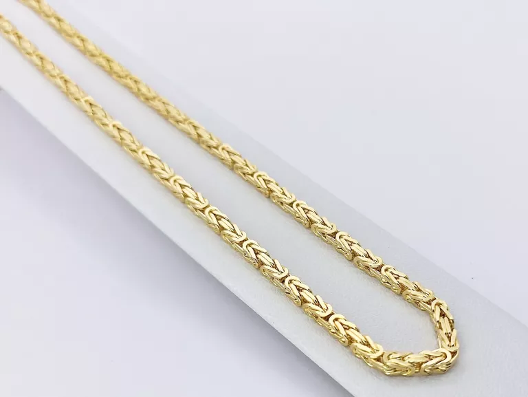 ZŁOTY ŁAŃCZUSZEK SPLOT KRÓLEWSKI - 585 60CM 36,3G