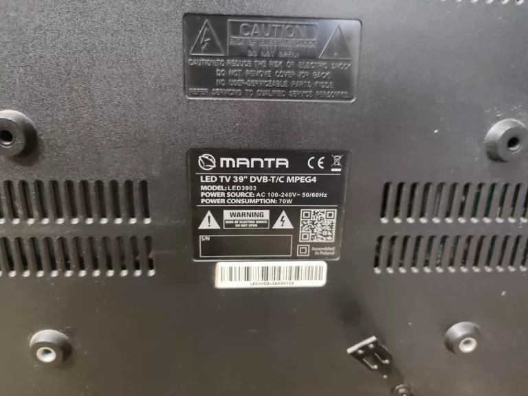TELEWIZOR TV MANTA LED3903 39' HD READY