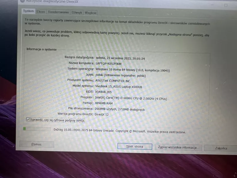 LAPTOP ASUS R540UB-DM084T 15,6 " INTEL CORE I3 4 GB / 1128 GB