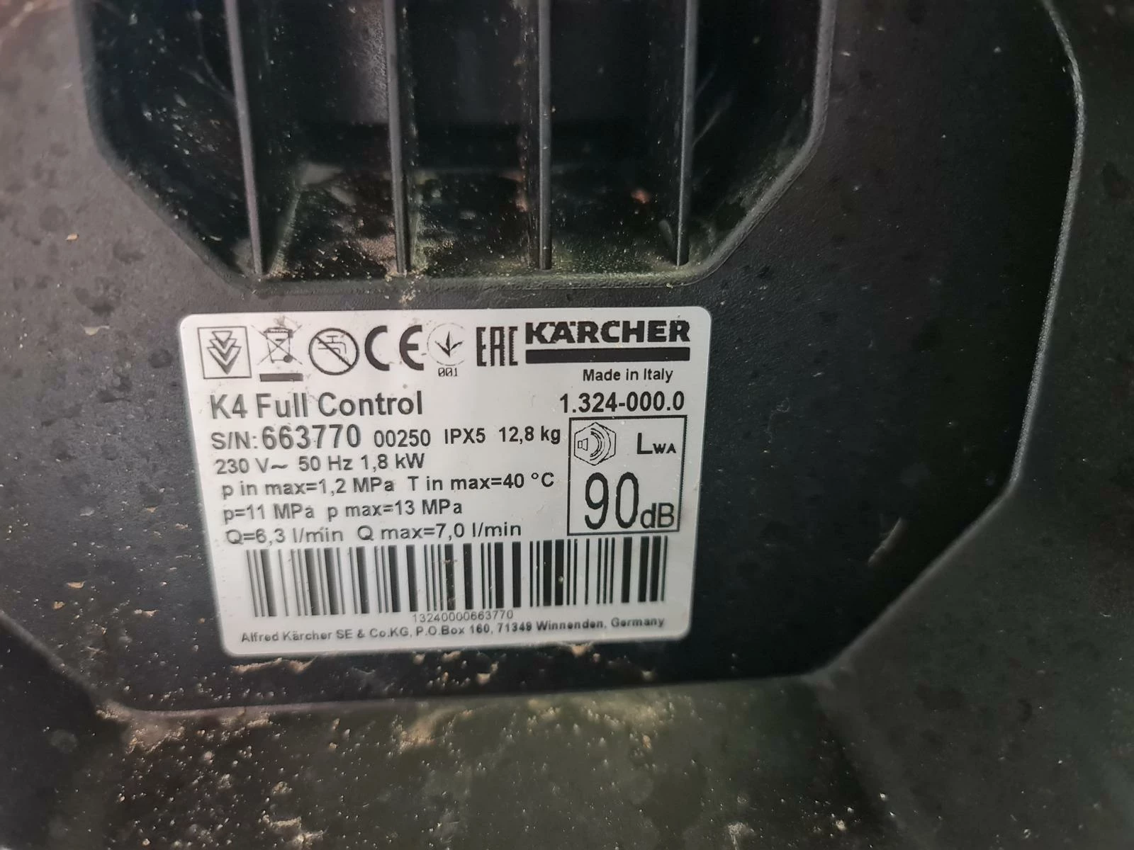 myjka-cisnieniowa-karcher-k4-full-control-ean-gtin-8025552144