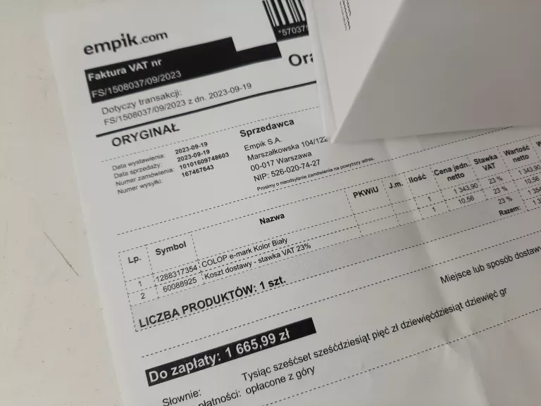 PIECZĄTKA MINI DRUKARKA COLOP E-MARK GWARANCJA