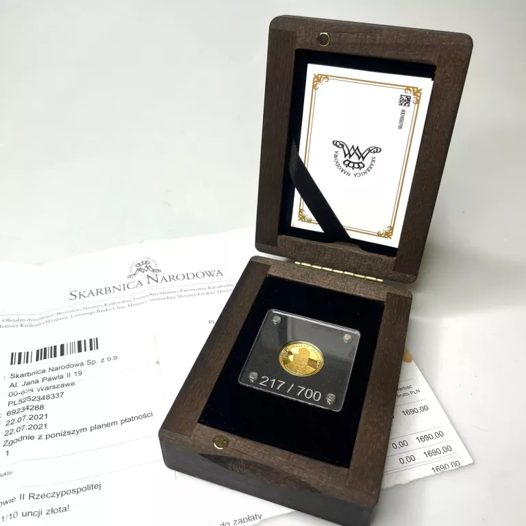 ZŁOTA MONETA JÓZEF HALLER PR. 999 5 DOLLARS