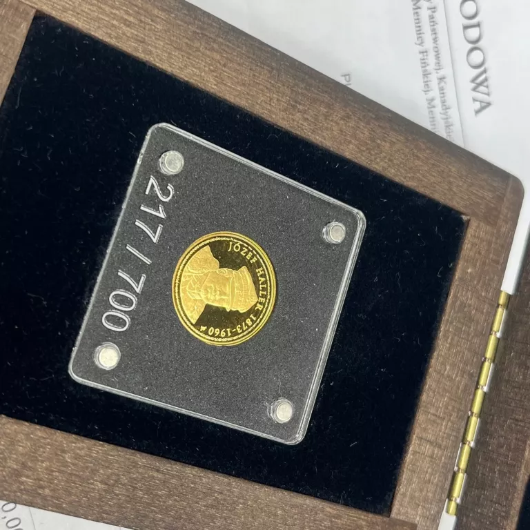 ZŁOTA MONETA JÓZEF HALLER PR. 999 5 DOLLARS