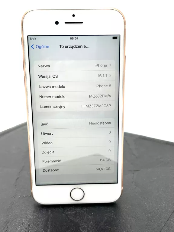 TELEFON APPLE IPHONE 8 64 GB ZŁOTY 85%BATERIA