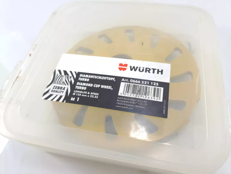TARCZA GARNKOWA WURTH ZEBRA 125 MM 0666 521 125
