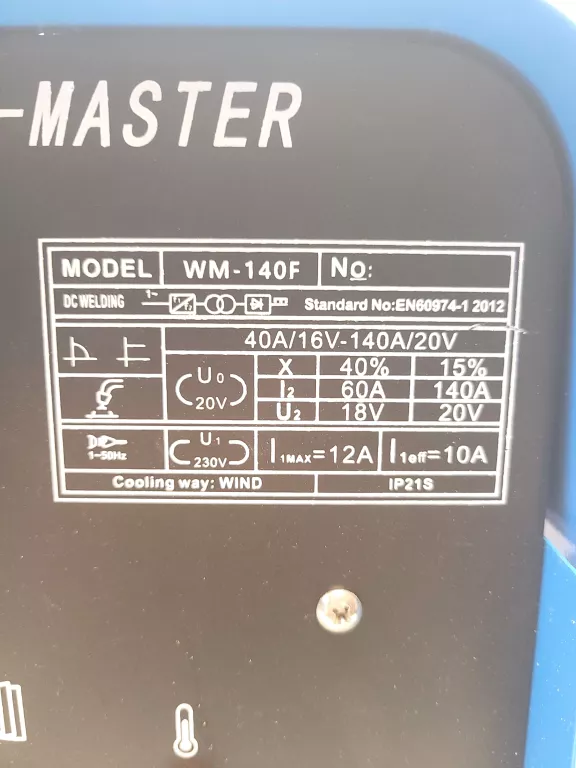 SPAWARKA MIGOMAT BEZGAZOWY WM-140F WELD MASTER