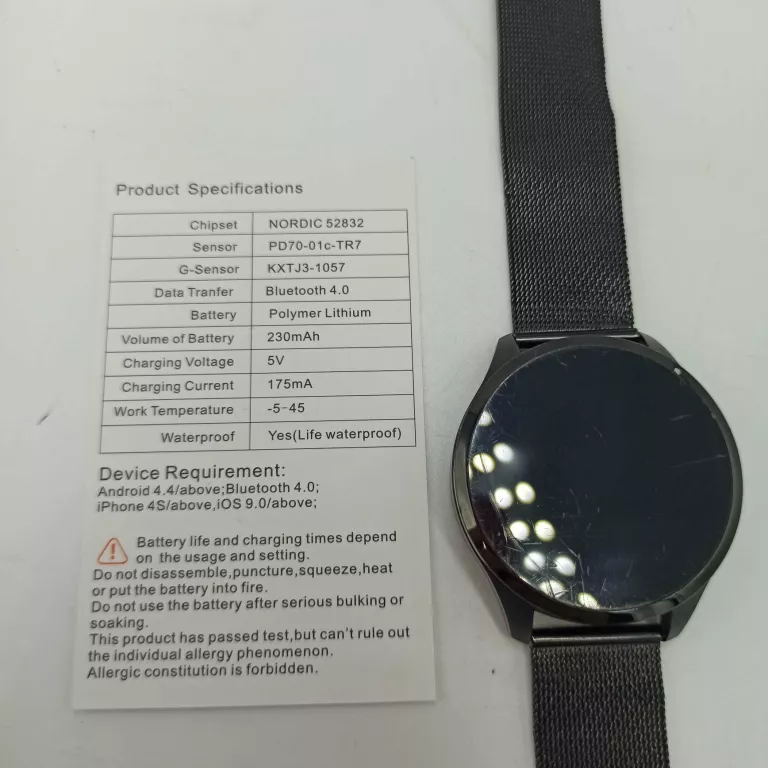 SMATWATCH Q9 CZARNY+KABEL+ PUD