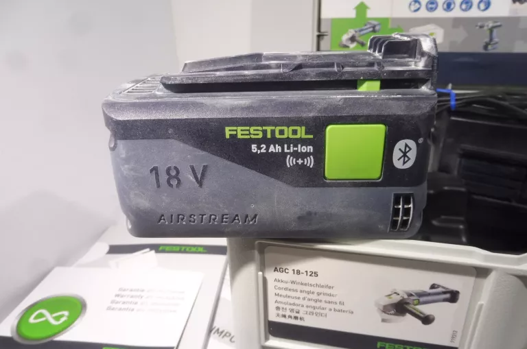 SZLIFIERKA KĄTOWA FESTOOL AGC 18-125 WALIZKA