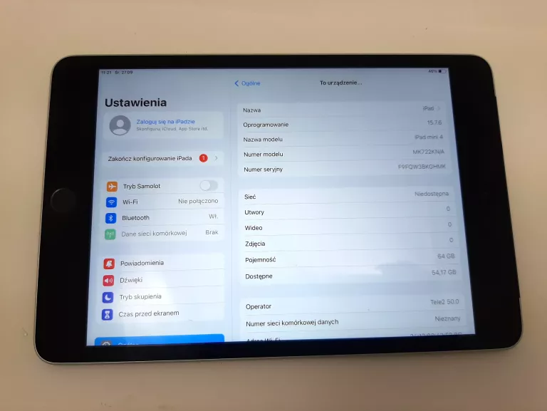TABLET APPLE IPAD MINI 4 + ETUI