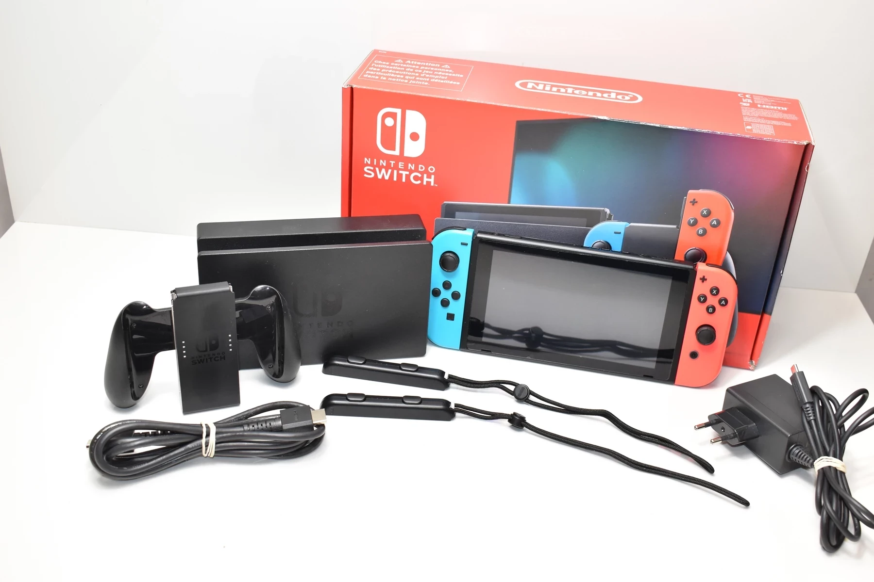 KONSOLA NINTENDO SWITCH HAC-002 PUDEŁKO KOMPLET | Konsole