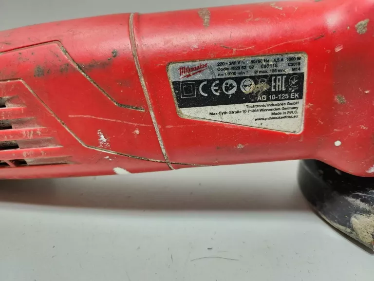 SZLIFIERKA KĄTOWA 1000W 125MM MILWAUKEE AG10-125EK