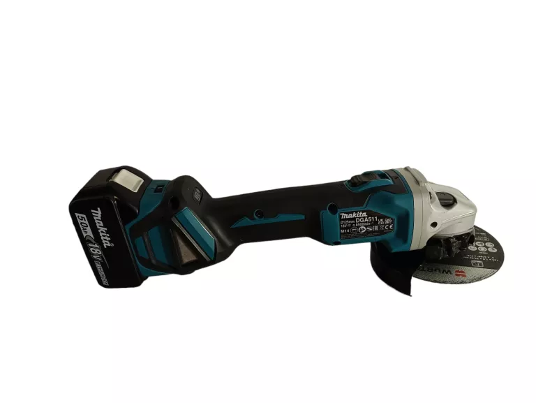 SZLIFIERKA KĄTOWA MAKITA DGA511 + AKU +ŁAD+TARCZE