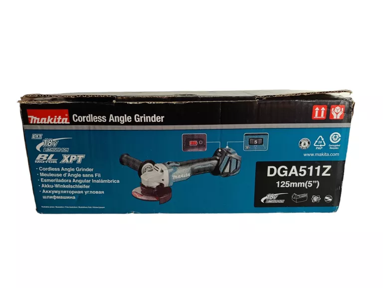 SZLIFIERKA KĄTOWA MAKITA DGA511 + AKU +ŁAD+TARCZE
