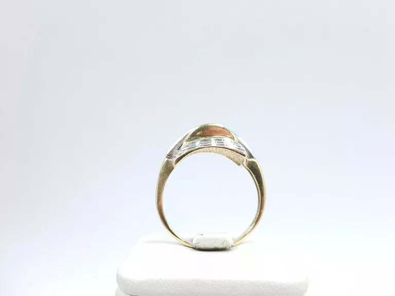 ZŁOTY PIERŚCIONEK DIAMENTOWANY 585 R15 3,83G