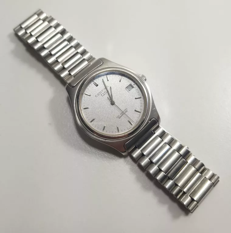 CERTINA DS 7030 EOL 115 Z LAT "90, PLECIONA BRANSOLETA, SZAFIROWE SZKŁO