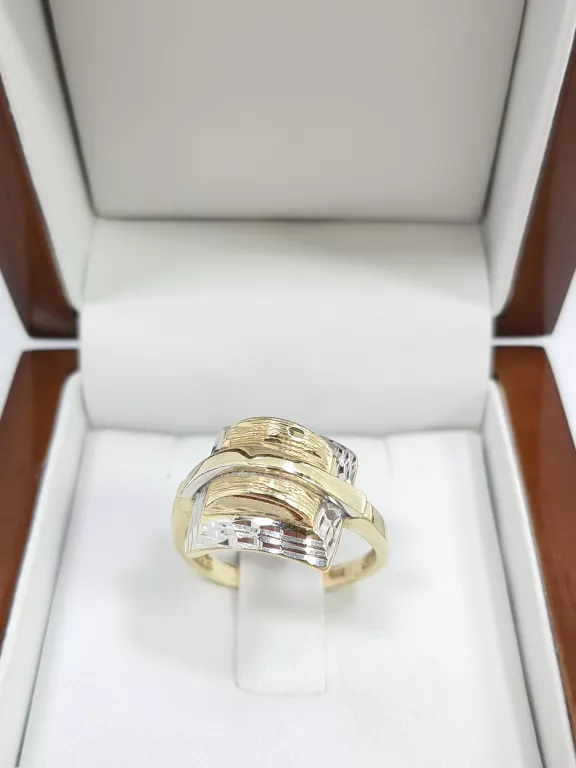 ZŁOTY PIERŚCIONEK DIAMENTOWANY 585 R15 3,83G