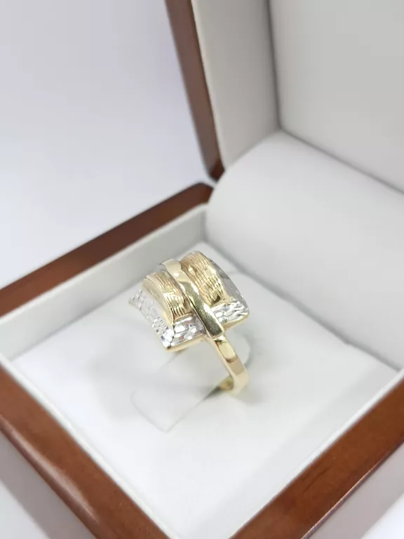 ZŁOTY PIERŚCIONEK DIAMENTOWANY 585 R15 3,83G