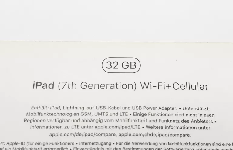 TABLET APPLE IPAD 7 A2198 WIFI CELLULAR 32GB