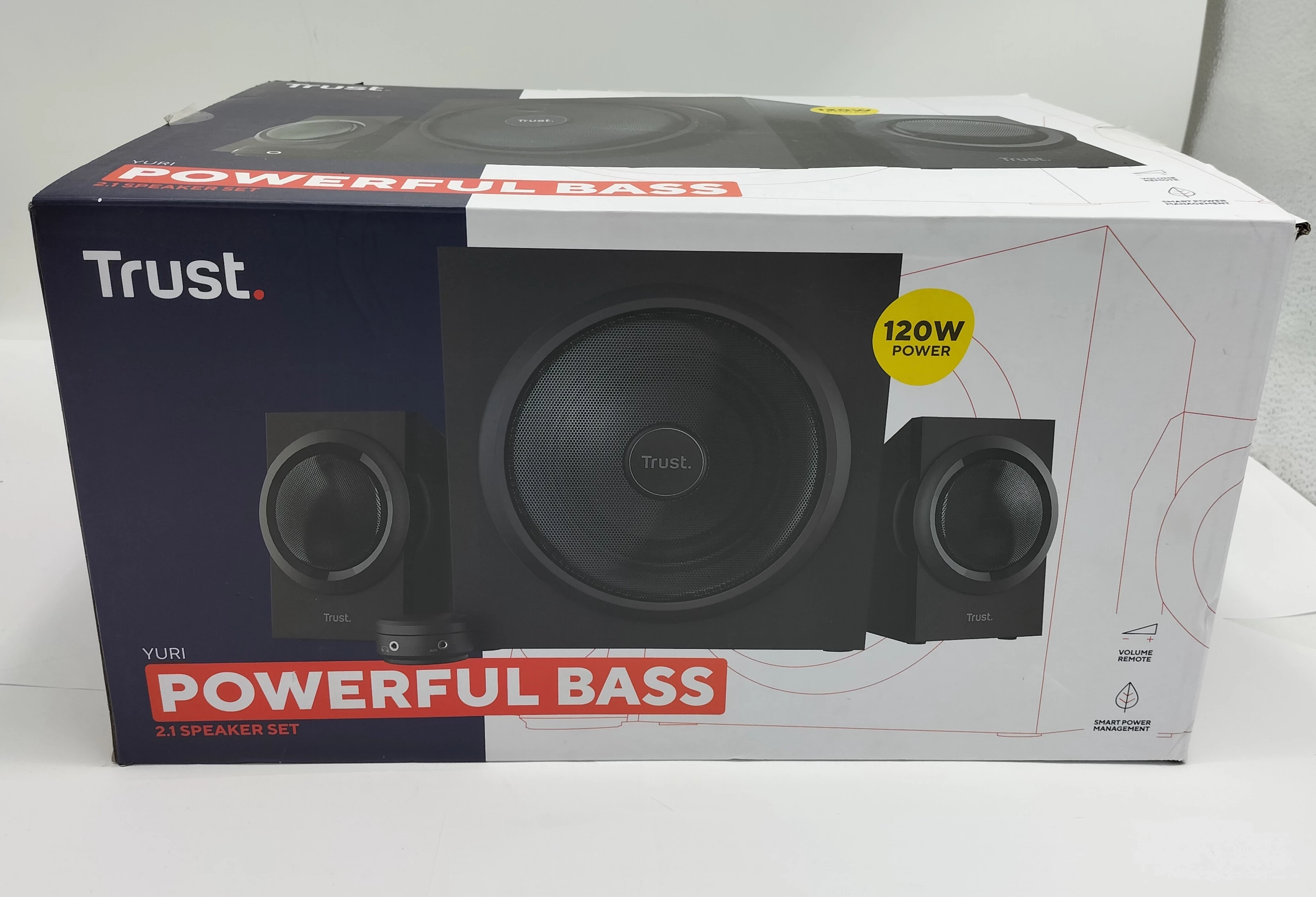 Subwoofer Speaker Set Yuri 2.1 120W Powerful Bass Trust