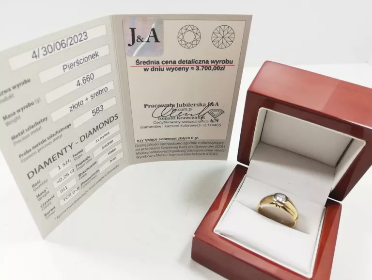 zloty-pierscionek-z-brylantem-585-469g-13r-stan-uzywany