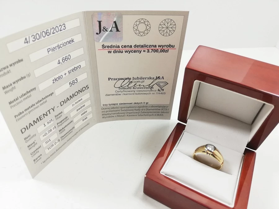 zloty-pierscionek-z-brylantem-585-469g-13r-stan-uzywany