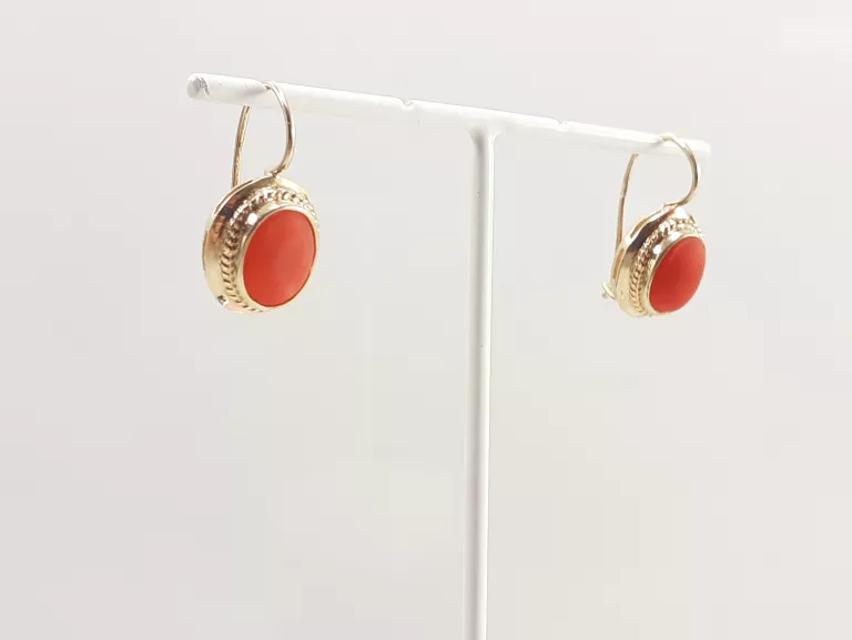 piekne-zlote-kolczyki-z-koralem-585-401g-stan-uzywany