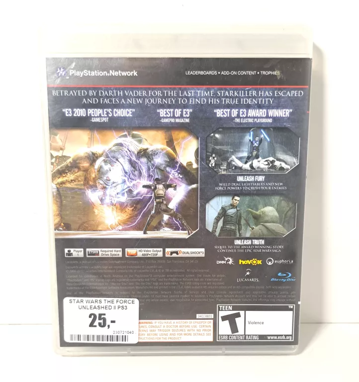 STAR WARS THE FORCE UNLEASHED II PS3