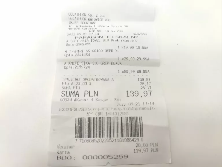 NOŻ MYŚLIWSKI SOLOGNAC SIKA 130 GRIP BLACK