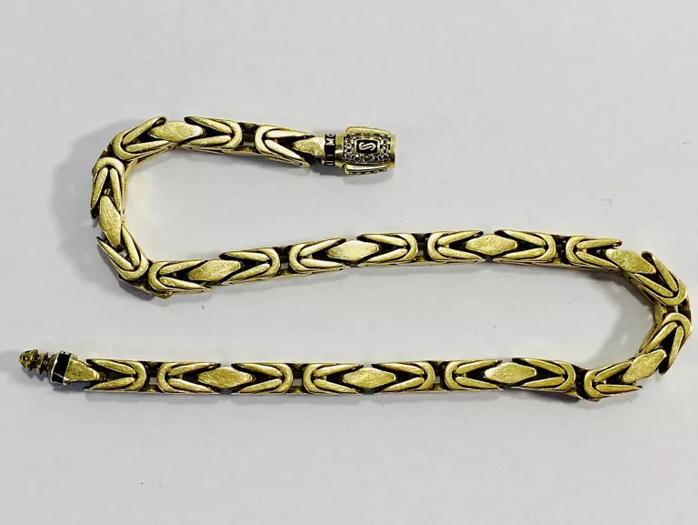 ZŁOTA MĘSKA BRANSOLETKA, PR 585, 13,81G DŁ: 22 CM