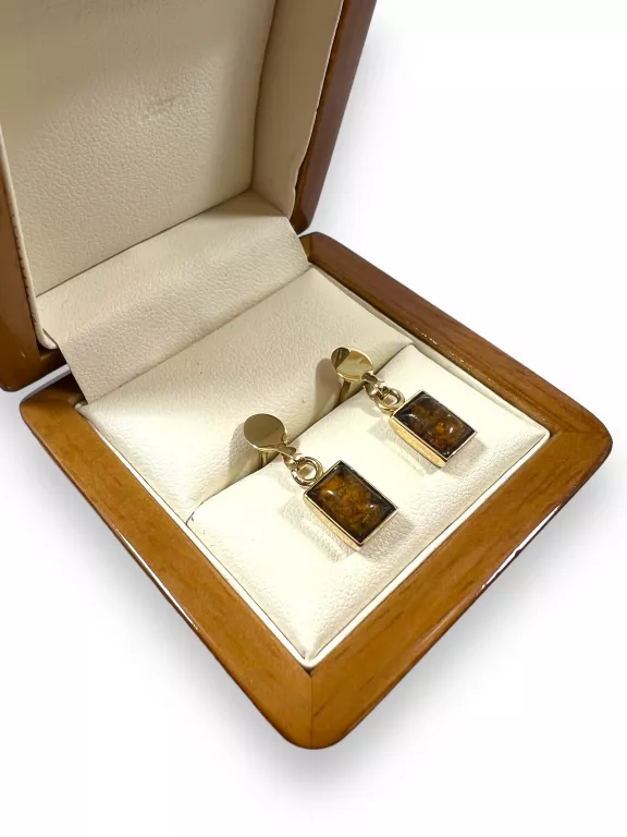 ZWISAJĄCE ZŁOTE KOLCZYKI 2,70G/585/2CM