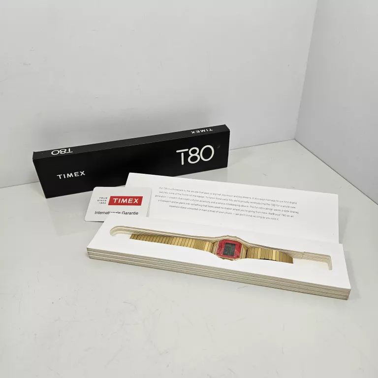 ZEGAREK DAMSKI TIMEX T80 TW2R79200 RETRO ZŁOTY