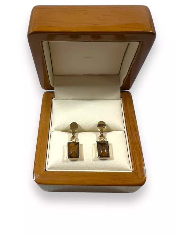 ZWISAJĄCE ZŁOTE KOLCZYKI 2,70G/585/2CM