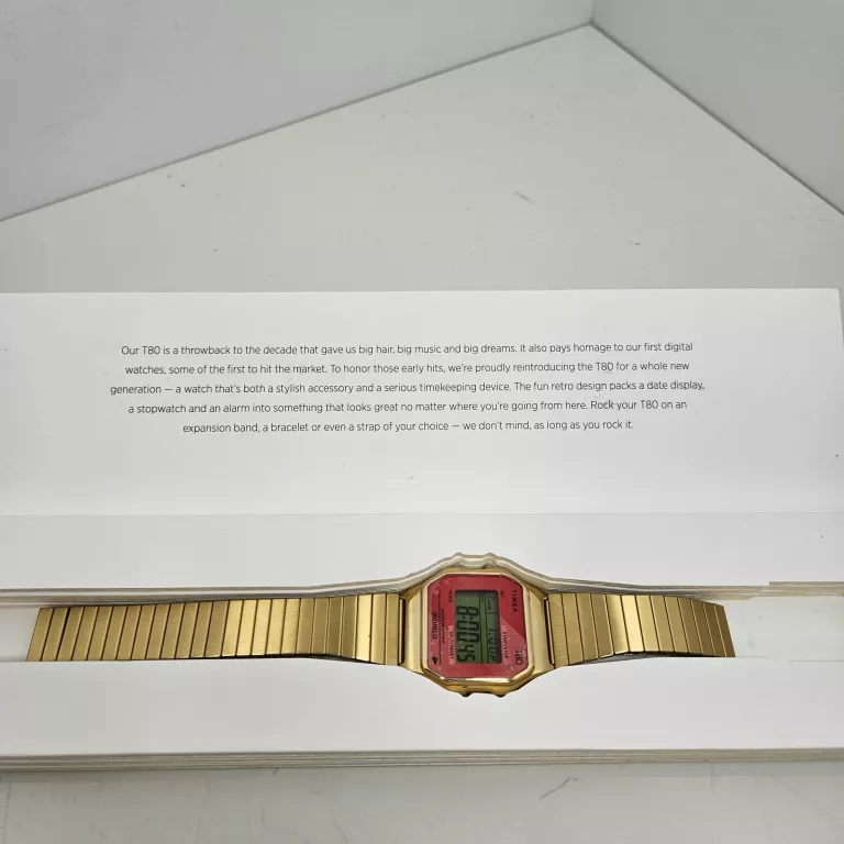 ZEGAREK DAMSKI TIMEX T80 TW2R79200 RETRO ZŁOTY