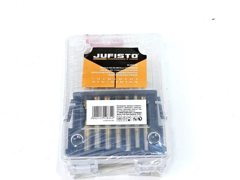 JUFISTO WIERTŁA DO METALU TYTAN SZLIFOWANE 1.0-10MM 19 SZT