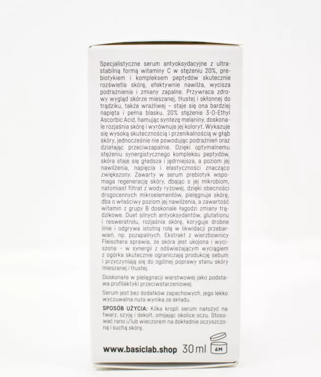 BASICLAB ANTYOKSYDACYJNE SERUM Z WIT. C 20 30ML Serum Loombard.pl