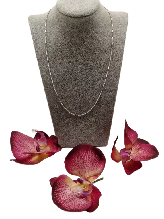 SREBRNY ŁAŃCUSZEK KULKA 925P 3,19 G 48CM