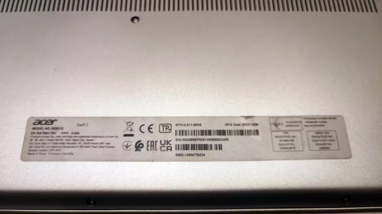 ACER SWIFT 3 I5-1135G7/16GB/512/W11 INTEL EVO
