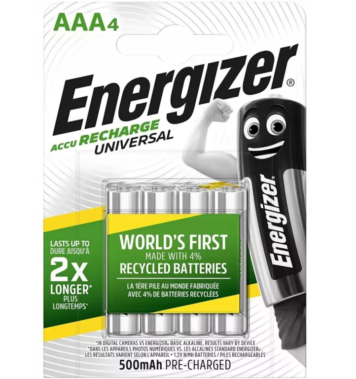 AKUMULATORKI BATERIE ENERGIZER R3 AAA 500MAH X 4