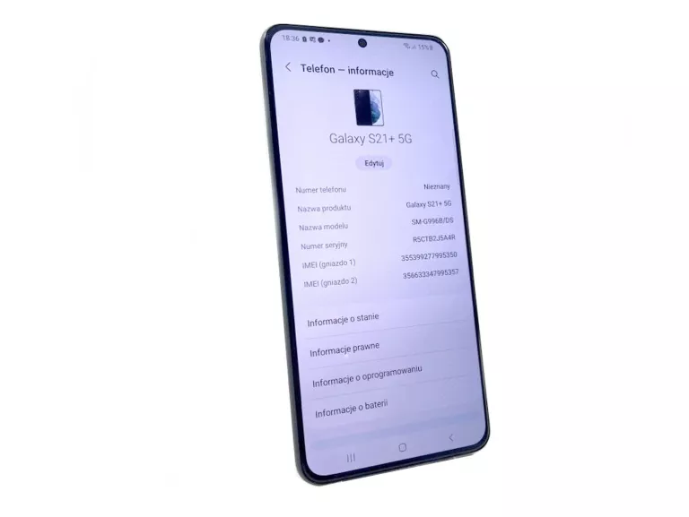 SMARTFON SAMSUNG GALAXY S21+ 5G 8/256 GB OPIS