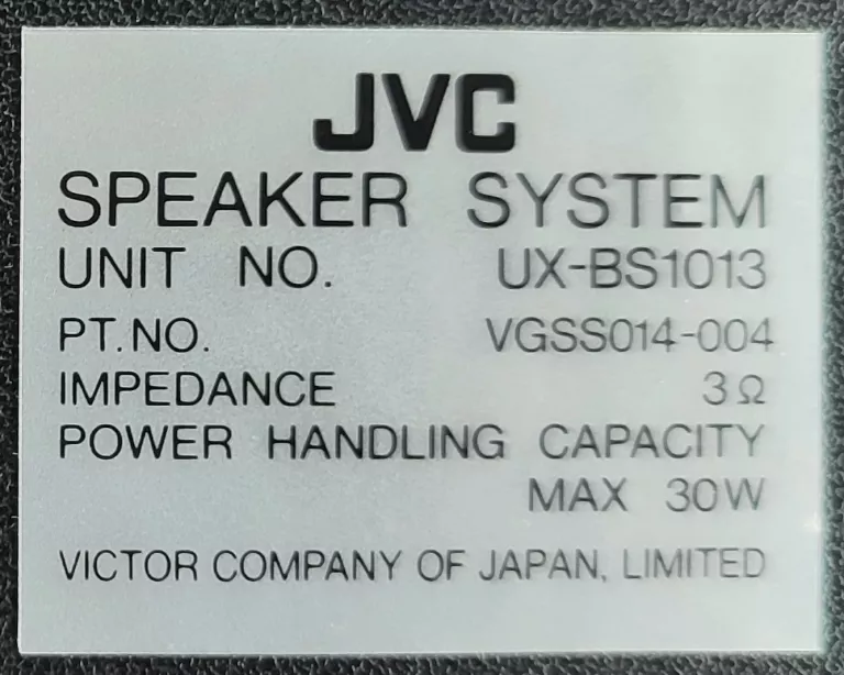 JVC UX-D66 WIEŻA STEREO