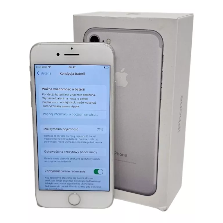 APPLE IPHONE 7 SILVER 32GB *POLECAM*