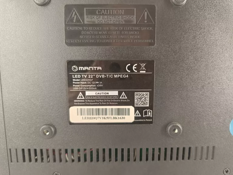 TELEWIZOR MANTA LED TV 22