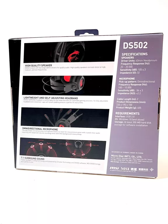 SŁUCHAWKI MSI DS 502