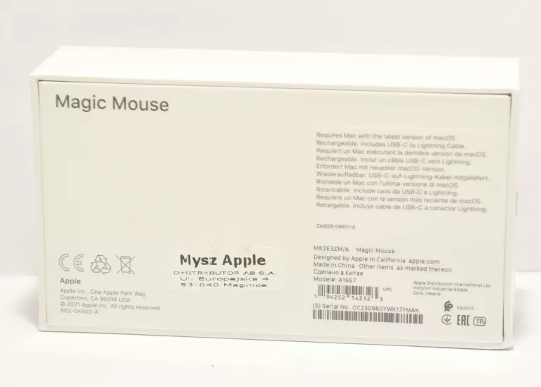APPLE MAGIC MOUSE MK2E3ZM/A