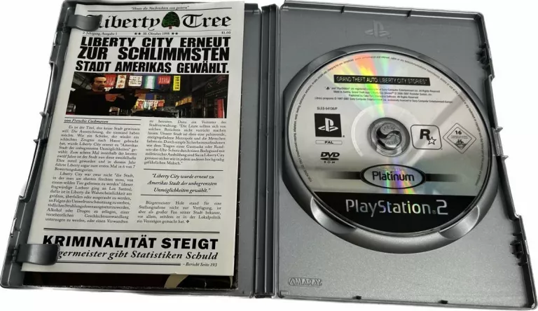 PS2 GTA LIBERTY CITY STORIES KOMPLET