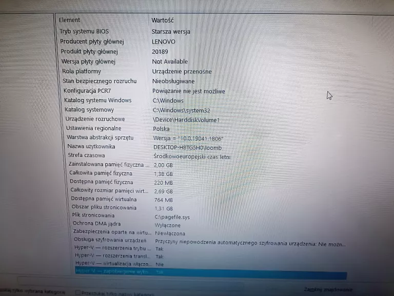 LAPTOP LENOVO B575 250/2GB