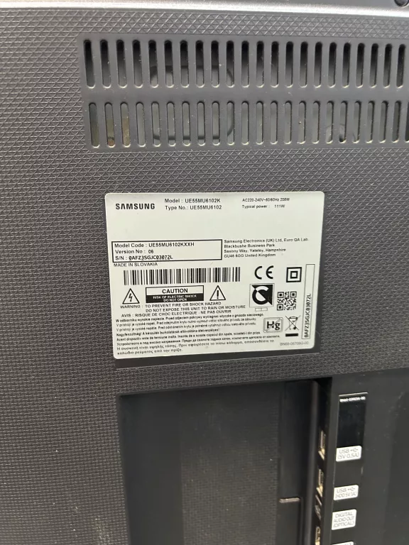 TV SAMSUNG UE55MU6102K PILOT TYLKO ODBIÓR OSOBISTY PLAMA NA MATRYCY